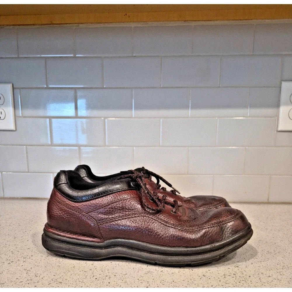 Rockport Brown Leather Comfort Shoes Sz 12 Lace up 501383 Walking Hiking Casual